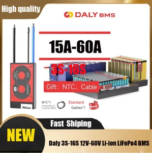 Puerto común Daly BMS 3S-16S 24V 36V 48V 60V Li-ion LiFePo4 con balance y lote NTC AAU - Imagen 1 de 25