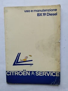 CITROEN BX DIESEL LIBRETTO USO MANUTENZIONE EDIZIONE 06/1983 (748) - Foto 1 di 17