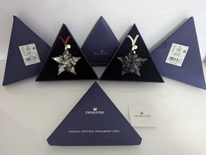 Swarovski💎Weihnachtsstern + Festive 2021 Christmas Ornament 5557796 5583847 Neu - Picture 1 of 5