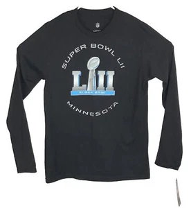 NFL Team Apparel Super Bowl LII Long Sleeve T Shirt Youth Size (XL-18) Black NWT - Picture 1 of 10