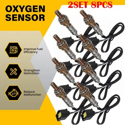 Sensor de oxígeno O2 aguas arriba aguas abajo 8 piezas para Jeep Wrangler 2012-18 todo 3,6 L V6 2344030 Foto 1 de 4
