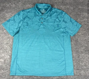 Camisa Polo Tommy Bahama Para Hombres XL Azul Monstera Island Zone Rendimiento Transpirable - Imagen 1 de 7