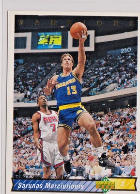 Sarunas Marciulionis Golden State Warriors G 1992-93 Upper Deck Card # 249 - Image 1 of 2