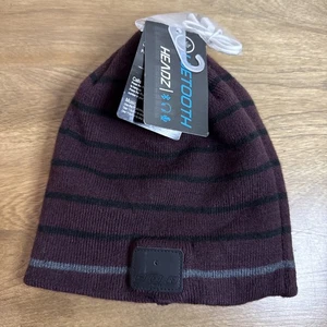 Headz Bluetooth Gorro Auriculares Inalámbricos Música Sombrero Invierno Tejido Borgoña - Imagen 1 de 4