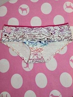Nuevo con etiquetas Bragas Hipster Algodón Gráfico Extremo Bajo De Colección VS ROSA Raras Talla Pequeña Foto 1 de 4