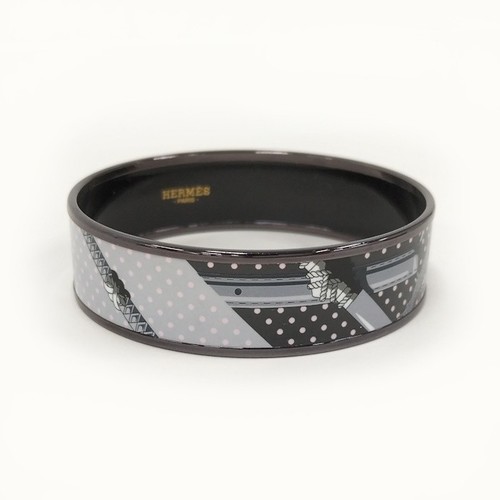 HERMÈS Bracciale HERMES Cloisonne Grigio Bianco Ottimo