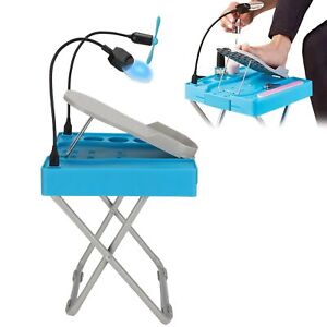 Pedicure Foot Rest, Pedicure Stool Adjustable Foot Rest with LED Magnifier Dr...