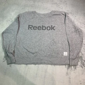Reebok Sweater Women's Size XL Grey Pullover Long Sleeve Crew Neck - Picture 1 of 6