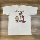 Vintage Calvin and Hobbes T Shirt Single Stitch Cartoon Art Tee Medium