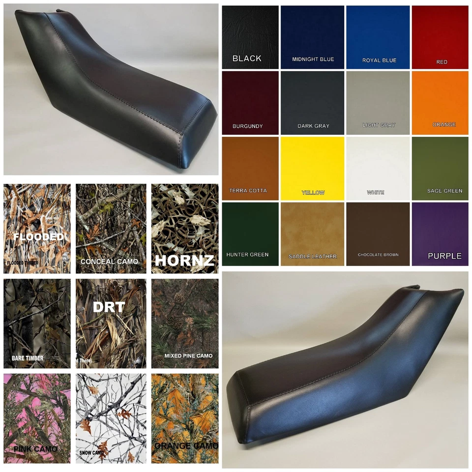 Yamaha CHAMP 100 Seat Cover YFM100 1987-1991 in BLACK or 25 COLORS MARINE  (4pc) - Изображение 1 из 4