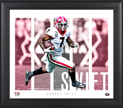 D'Andre Swift Georgia Bulldogs Framed 15x17 Player Panel Collage Cover