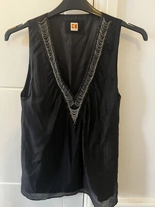 Camiseta Top Mujer Hugo Boss Etiqueta Naranja Negra Kablill Sin Mangas Talla M (10) - Imagen 1 de 7