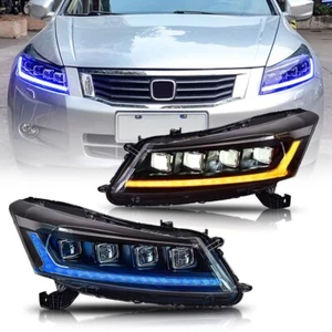 LED Headlights For Honda Civic 2008-2012 Front Lamps Assembly Start UP Animation - Foto 1 di 17