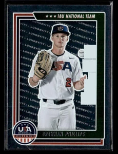 2022 Panini USA Baseball Stars & Stripes #67 Brennan Phillips Longevity card - Picture 1 of 2