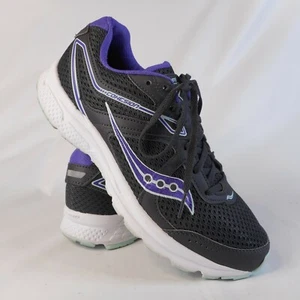 SAUCONY Cohesion II Womens Black Purple Athletic Running Sneakers Shoes Sz 9.5 - Picture 1 of 8