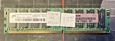 Micron 256mb PC2100 DDR 266 CL2.5 Memory - Image 1 of 3