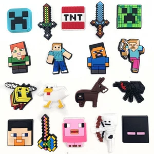 18Pcs Kid Minecraft Game Themed Bundle Set Shoes Charms Jibbitz Decorations - Picture 1 of 10