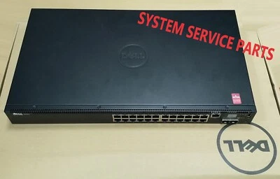 DELL Network SWITCH 24-PORTS GIGABIT 24 x RJ45 2 x 10GbE SFP+ P8K2V N2024 R16RK - Image 1 of 4