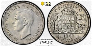 1942(m) Florin PCGS Genuine Cleaned AU Detail Australia #47953347 - LOT 30 - Picture 1 of 6