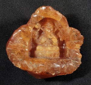 226.8 ct Gemmy Spessartine Garnet Crystal Ganesha Carving from Tanzania - 4.1 cm - Picture 1 of 5