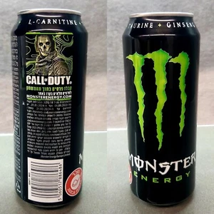 MONSTER ENERGY DRINK CALL of DUTY UNOPENED EMPTY CAN no bottom holes new Hebrew - Picture 1 of 6