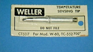 Vintage Weller CT5D7 Soldering Iron Tip for W-60 & TC-552 700 Degree Screwdriver - Picture 1 of 3