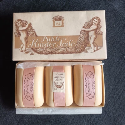 Puhls Kinderseife ca. 300 g im Orginalkarton -sehr alt- - Bild 1 von 4