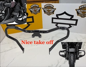 OEM🔥15-25 Harley Touring Chopped Engine Guard Crash Bar Black🔥 - Picture 1 of 8
