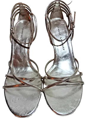 Puntera abierta y laterales tacones de aguja soporte trasero correa de tobillo tacón de 3,75" Foto 1 de 4