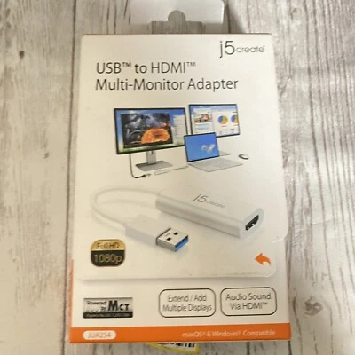 USB to HDMI Multi-Monitor Adapter- J5 Create Full HD 1080p New In Box - Image 1 of 3