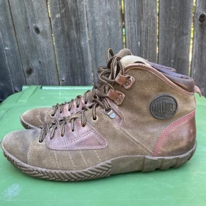 Palladium Boots Suede Leather Ankle Hiking Casual Brown Size 10 Lace Up - Picture 1 of 12