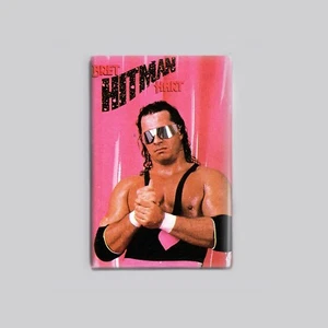 BRET HITMAN HART - 2"x3" KÜHLSCHRANKMAGNET (Vintage Wrestling Poster Brett) - Bild 1 von 2