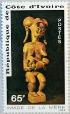 IVORY COAST ELFENBEINKÜSTE 1976 482 Muttertag Mother´s day Statue Art Kunst MNH