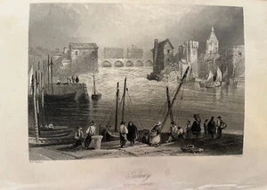 Circa 1860 Irlanda Stampe Originale Acciaio Galway Shannon Scena Originale - Foto 1 di 2