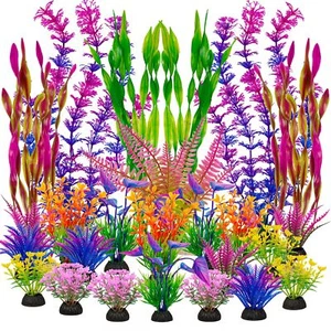 Aquarium Plants Decorations Artificial Plastic Plants Fish Tank Accessories - Picture 1 of 7