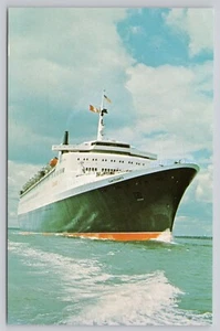 Barco Cunard Queen Elizabeth 2 Ocean Liner, postal vintage - Imagen 1 de 2