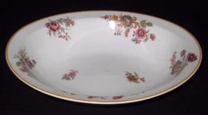 Haviland & Co., Limoges, LORRAINE, Floral, Yellow Trim 10" Oval Vegetable Bowl - Picture 1 of 1