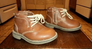 Steve Madden Boy's Lace Up Side Zip Brown Shoes. Sz. Toddler 5. Cute! - Picture 1 of 4