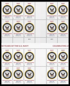 US 6004 Navy 250 Years F cross gutter block 20 B MNH 2025 - Picture 1 of 1
