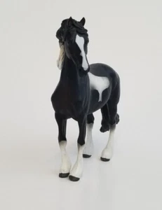 Breyer Horses CollectA Corral Pals Friesian Stallion Toy Figurine Black & White - Picture 1 of 9