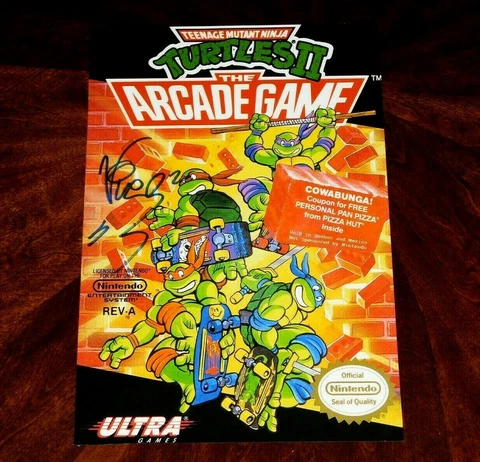 VANILLA ICE SIGNED NINJA TURTLES 2 THE ARCADE GAME 11X17 POSTER NES!!! Cover