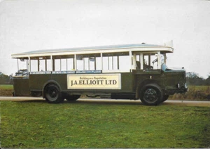 Bus Postcard JA Elliott 1934 Renault TN6 C2 Autobus Paris Bishops Stortford - Picture 1 of 2