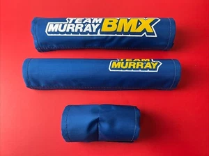 TEAM MURRAY BMX BLUE PAD SET FITS OLD SCHOOL BMX BIKES VINTAGE NOS A28 - Picture 1 of 11