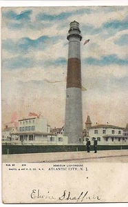 ABSECUM LIGHTHOUSE Absecon Vintage Postcard Atlantic City NJ UNDIVIDED BACK - Picture 1 of 2