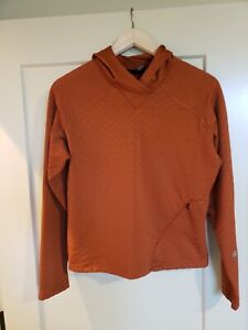 Mountain Hardwear Small Womens Fleece Terrycloth Pullover Hoody Rust Orange Base