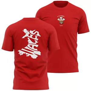 Wales Silhouette T-Shirt für Männer Shirt Rugby Country Him Walisisch Cymru Dragon T... - Bild 1 von 11