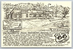 Postal Antigua Ruta 66 Antigua Tienda Hackberry Hackberry Arizona - Imagen 1 de 2