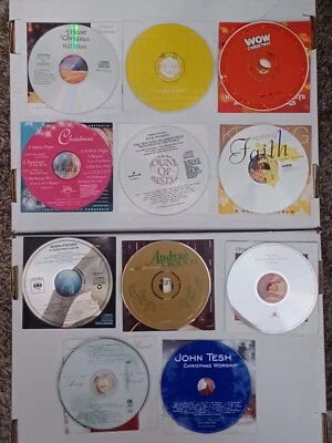 CD Bundle of 11- Christmas CD Lot- Tesh, Grant, Rice, Crouch, Streisand, Kenny G Foto 1 de 3