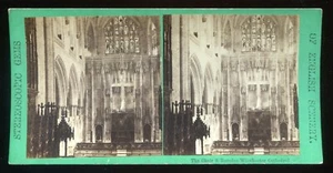Gems of English Scenery Stereoview Choir & Reredos Winchester Cathedral ~1870s - Picture 1 of 2