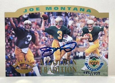 Joe Montana signed Notre Dame 1995 Upper Deck Over Sized Card - Ltd Edition - Image 1 of 4